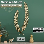 GANTUNGAN Nordic Wheat Leaf Wall Decoration Gold Leaf Wall Decoration