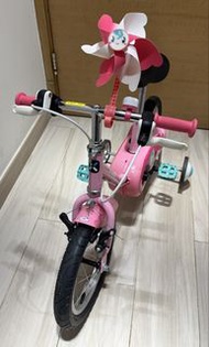 Decathlon 粉色獨角獸兒童腳踏車 14吋