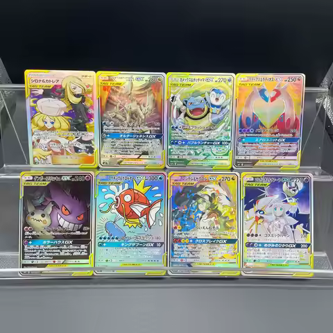 1Pcs PTCG TAG TEAM GX Self-made Collection Card Shauna Zygarde Blastoise Gengar Gyarados Reshiram Ne