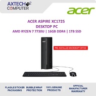 Acer Aspire XC1725-77730W11 Desktop PC Black ( R7-7730U, 16GB, 1TB SSD, ATI, W11, HS+M365 )
