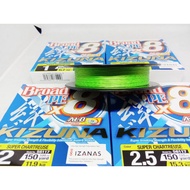 150YD OWNER BROAD PE KIZUNA X8 LINE (135m) ) braid benang made in japan