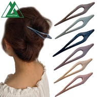 FORBETTER Morandi Hair Clips Plastic Ladies Top Clips Morandi Color Korean Dripping Hairpin