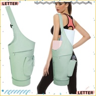 LETTER1 Yoga Mat Holder Bag, Large Capacity with Water Bottle Bag Gym Bag, Fitness Women Waterproof 
