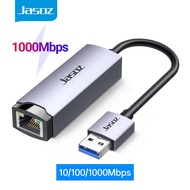 Jasoz USB Ethernet Adapter USB 3.0 2.0 Network Card 1000Mbps TypeC to RJ45 Network Ethernet Adapter