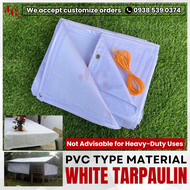 WHITE TARPAULIN 4x4 4x6 6x3 6x6 6x5 6x8 PVC TYPE TRAPAL 100% Waterproof Trapal Lona tolda out door t