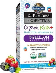 ▶$1 Shop Coupon◀  Garden of Life Dr. Formulated Probiotics for Kids, Organic Kids+ - Berry Cherry, 5