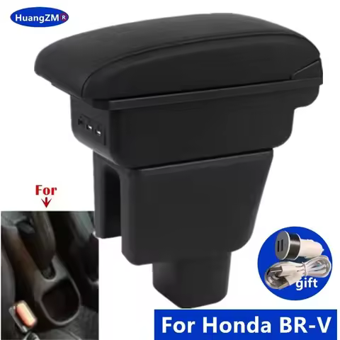 For Honda BR-V Armrest box For Honda BRV Car Armrest box central Storage box Interior Dedicated Retr