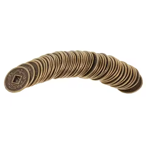 50 Pieces Feng Shui I-ching Coins Alloy Chinese Fortune Coin Souvenir Home Decoration 2cm/ 0.78inch