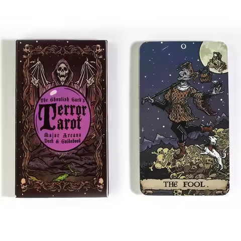 The Ghoulish Garb Terror Tarot 22pcs Cards Major Arcana Tarot Card Deck Gothic Halloween Tarot Deck 
