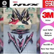 High Quality AAA Premium Sticker Stripe Yamaha Assembly NVX V1 Aerox-155 (21) Cover Set Body Set Coverset Bodyset 3M