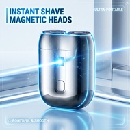 Magnetic [Travel] Silver Shaver Double Head Clean Shave Senang Cuci