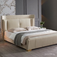 Master Bedroom Cream Italian Style Small Apartment Wedding Bed Double Bed Light Luxury Solid Wood No