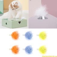 BLACK Set of 6 Cats Rod Toy Cats Tassels Toy Replacements for Head Lovely