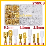 Skun Flat Complete Insulated Box Male Female Wire Connector 2.8/4.8/6.3mm Electrical Crimp terminal 