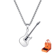 OLEVS Kalung Perempuan Wanita Anti Karat Titanium Original Guitar Shape Hip Hop Rock Unisex Jewelry 