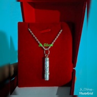 Kalung + Liontin Bambu (Perak Murni)