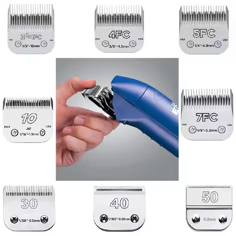 3F 4F 5F 7F 9# 10# 30# 40# 50# Professional Pet Clipper Blade A5 Blade Fit Most Andis and Oster Pet 
