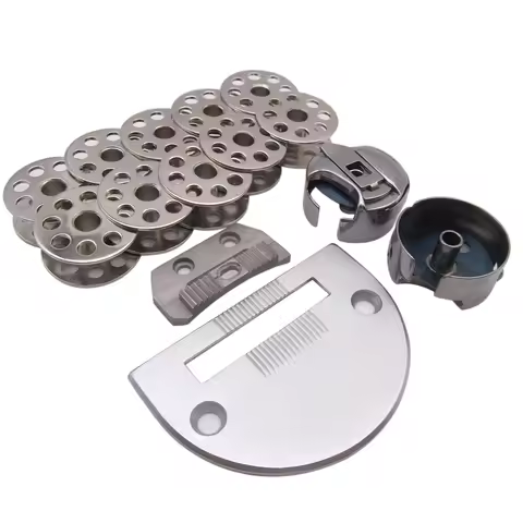 1SET M Bobbin & Case & Needle Plate & Feed Dog FOR ZOJE ZJ0628 Juki DNU-241 DNU-1541 Consew 206RB