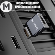 1M USB 3.1 Front Panel Header USB Type E To Type C Female Male Cable Adapter 90 Degree Usb C To Usb 