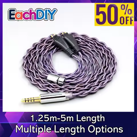 Type2 1.8mm 140 cores litz 7N OCC Earphone Headphone Cable For FOSTEX TH900 TH1000RP TH1100RP TH-909