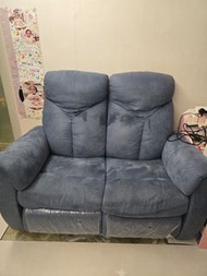 藍色布藝梳化 3座位
