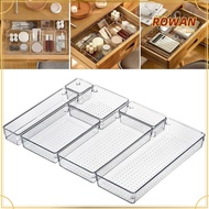 ROWANS Drawer Organizer Transparent Stationery Holder Home Office Students Gift Drawer Divider