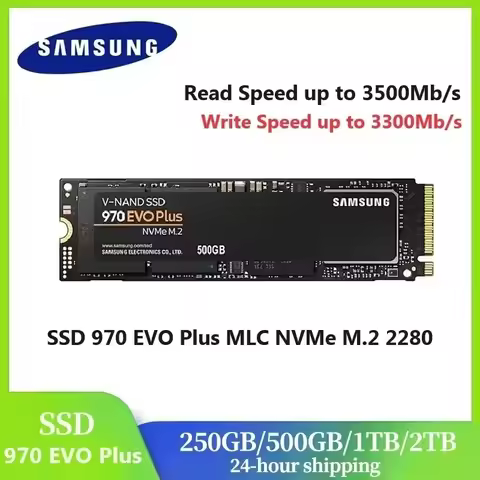 SAMSUNG 970 EVO Plus SSD MLC NVMe M.2 2280 PCIe 3.0x4 Internal Solid State Drive 250GB 500GB 2TB For