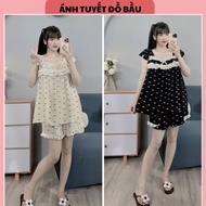 Welded Thigh Bandage Set with Bow Printed Square Collar Lace, Chunky Bandage - 2 Colors & Adjustable