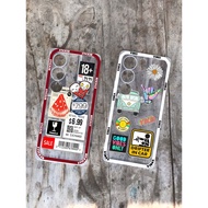 DY-198 Clear Case for All Types of VIVO V29 5G Mobile Phones with STICKER MOTIF