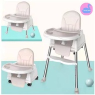 LS Foldable High Chair Booster Seat For Baby Dining Feeding, Adjustable Height &amp; Removable Legs