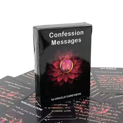 54 Oracle Card Deck For Confession Messages Love Message Prophecy Keywords Divination Cards Game ,Va