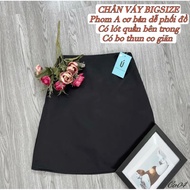 Bigsize 50-95Kg Stretch Skirt for Work and Play (White - Black)-CV04-U Xinh Store