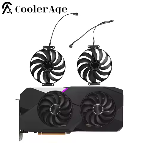 Video Card Fan For ASUS Dual Radeon RX 6700 XT OC Edition GDDR6 95MM CF1010U12D RX6700XT Graphics Ca