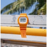 [Powermatic] Casio G-Shock DW-5600WS-4D Lineup Summer Sea Motif Orange Resin Band With Ocean Wave Pattern Watch