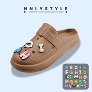 Jibbitz Women's Sandals, Clogs Model, Size 36-40, Premium Material, Comfortable to Wear 378M-2 Alpha