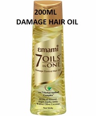 HAIR OIL EMAMI 7OILS IN ONE 200ML  HAIR OIL  FOR DAMAGE HAIRCONTROL HAIR FALLDULL HAIR
