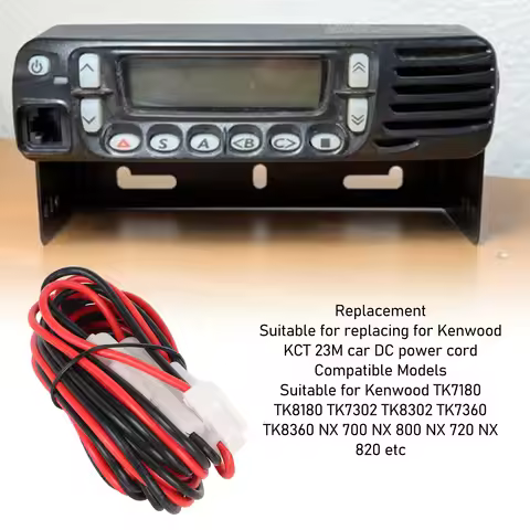 Mobile Radio DC Power Cable Car DC Power Cord for Kenwood TK7180 TK8180 TK7302 TK8302 TK7360 TK8360 