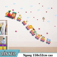 Beautiful animal train track decoration Decal-GT7064