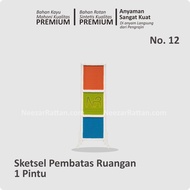 PIRING Sketsel Pembatas Penyekat Partisi Ruangan Sintetis No.12