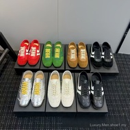 DVN German Training Shoes - Women's Edition | Genuine Leather Retro Round Toe | Color Match