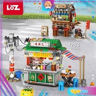 LOZ IDEAS Mini Block 1252 / 1253 Japanese Hong Kong Style Food Stall Takoyaki Decoration Building Br