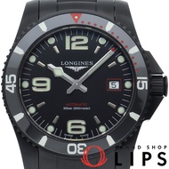 浪琴 HydroConquest Blackout 自動機械錶 41mm 日本限量版（500 枚）L3.742.2/L3.742.2.56.6 PVD ​​男士腕錶，黑色，拋光，成色極佳 [二手]