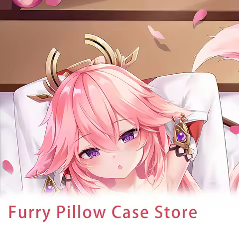 Dakimakura 2WAY Hugging Body Pillow Case Genshin Impact Yae Miko Anime Pillow Cushion Cover