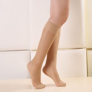 20D Nylon Stockings Leather Knee Length Thin Transparent Elastic Socks Sheer Knee-High Stockings