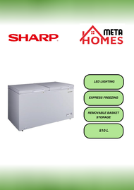 Sharp 510L Dual Switch Setting with LED Lighting Chest Freezer SJ-C518