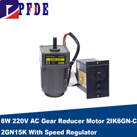 6W 220V 6.9RPM-415RPM AC Gear Reducer Motor 2IK6GN-C 2GN15K with Speed regulator Adjustable speed CW