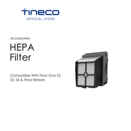 TINECO Replacement HEPA Filter for Floor One S3/S5/S5 Steam/S6/iFloor Breeze Wet/Dry Vacuum Cleaner
