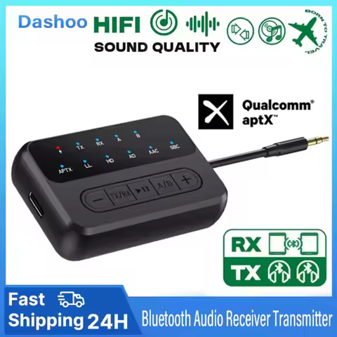 aptX-Adaptive aptX Bluetooth Audio Transmitter Receiver 3.5MM AUX AD/HD/LL AAC HiFi Multipoint Wirel
