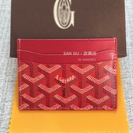 GOYARD Cowhide หนังแท้บางเฉียบขนาดเล็กที่ใส่บัตรประชาชนกระเป๋าเก็บบัตรกะทัดรัดกระเป๋าเก็บบัตรใหม่สำหรับทุกเพศ