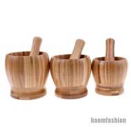 ✿✿ Wooden Mortar and Pestle Set Garlic Pugging Pot Herb Mill Crusher Grinding Bowl